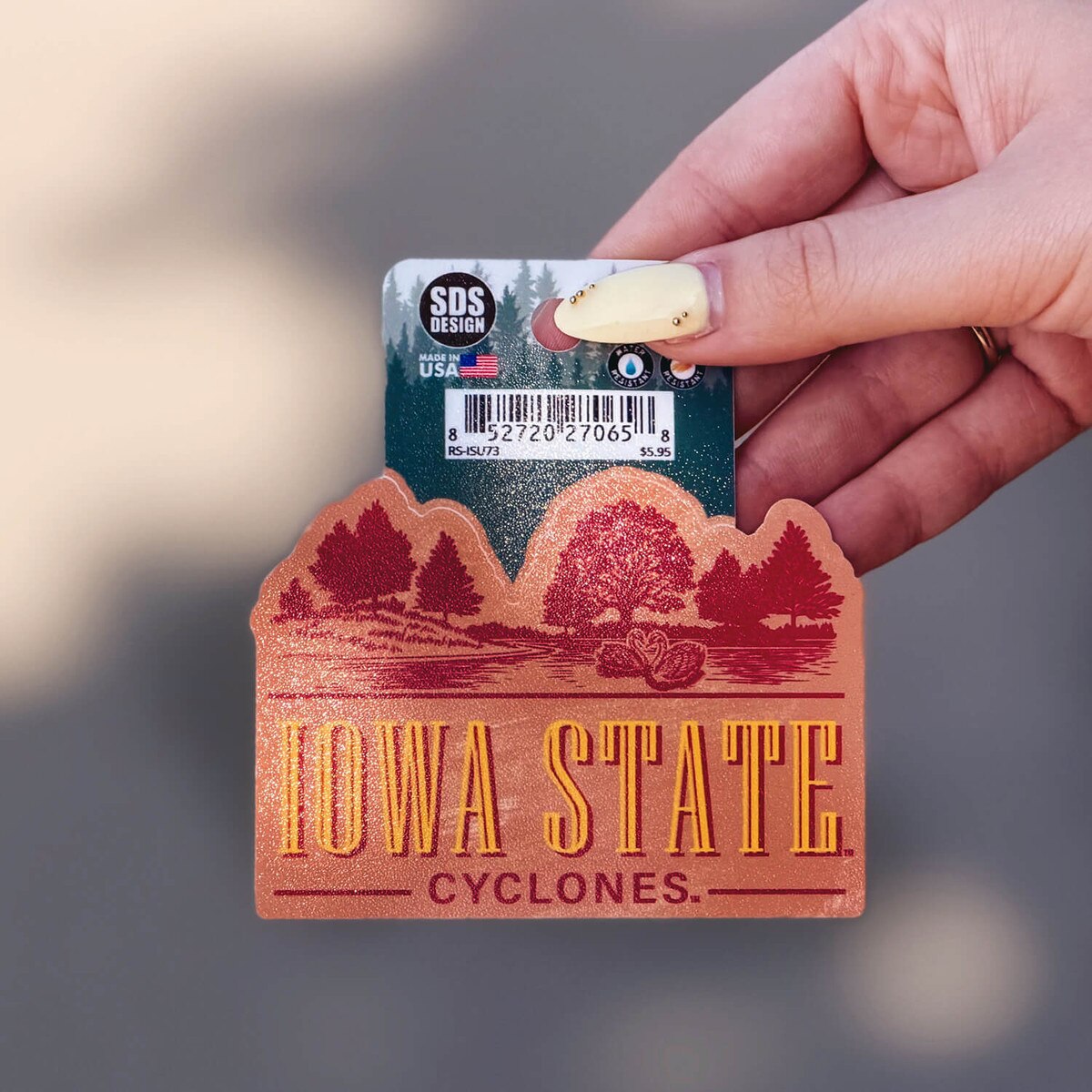 Iowa State Cyclones Landscape Rugged Sticker 3-5-inch